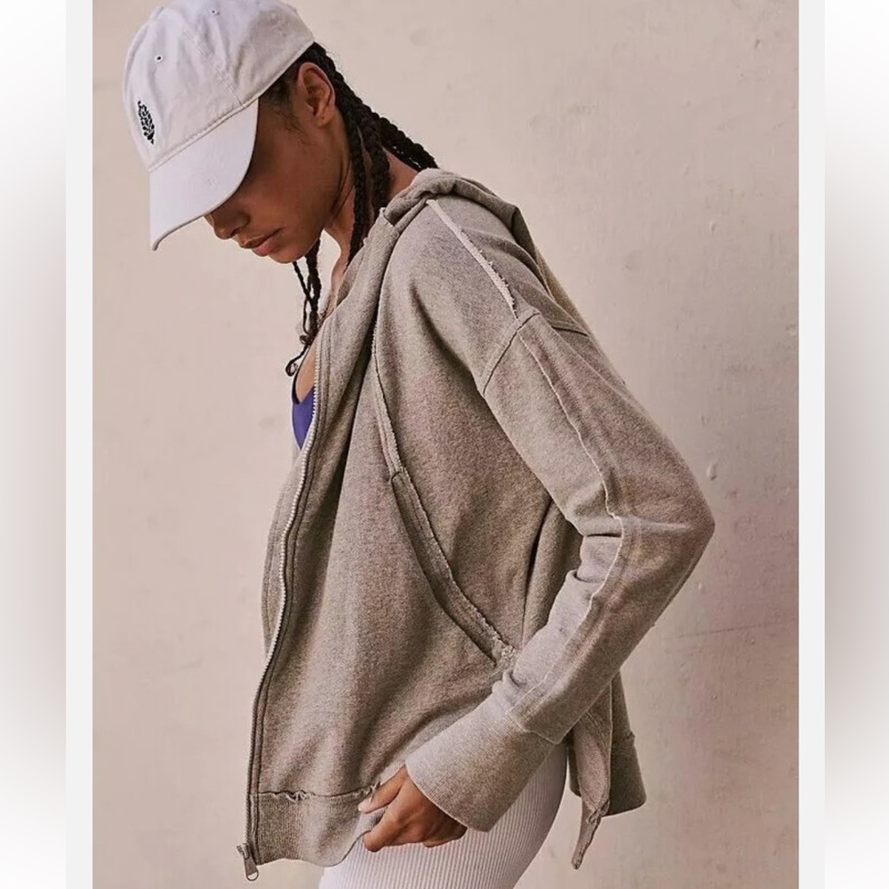 Free People FP Movement Only One Hoodie Jacket Top Zip-up Cotton - Medium - Picture 4 of 15